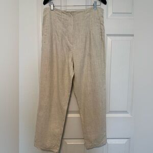Primark Natural Linen High Waisted Trousers